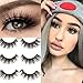 Imported Korea Fiber Faux Mink False Eye lashes Handmade Reusable Long Cross Volume Dramatic Lashes Natural Look Makeup Thick Black Fake EyeLashes