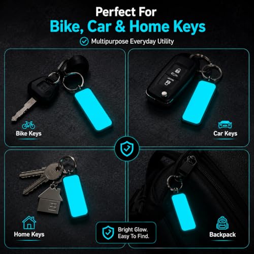 Image of Mi Glow Store Glow in Dark Keychain for Bike Men | Gift for Man | Bike Accessories | Charges in Light Glows in Dark | Key chain for Bike
