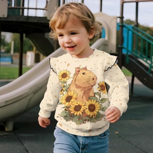 Uourmeti Little Kids T-Shirts Graphic Tees Long Sleeve Pullover Tops Girls' Fall Clothes4