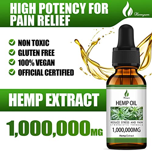 (2 Pack) Organic Hemp Oil for Pain Relief and Inflammation - Supports Anxiety Stress Sleep Relaxation - Zero CBD Oil or Cbdoil-Cannabidiol Cdb Cbdmd Cbs - Extra Strength Extract Drops Tincture - Vegan - Image 3