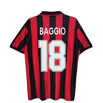 ACミラン バッジョ #18 ヴィンテージ 長袖ユニフォーム ノーブランド 値下げ交渉] 1996-97 ACミラン #18 ロベルト・バッジョ 復刻