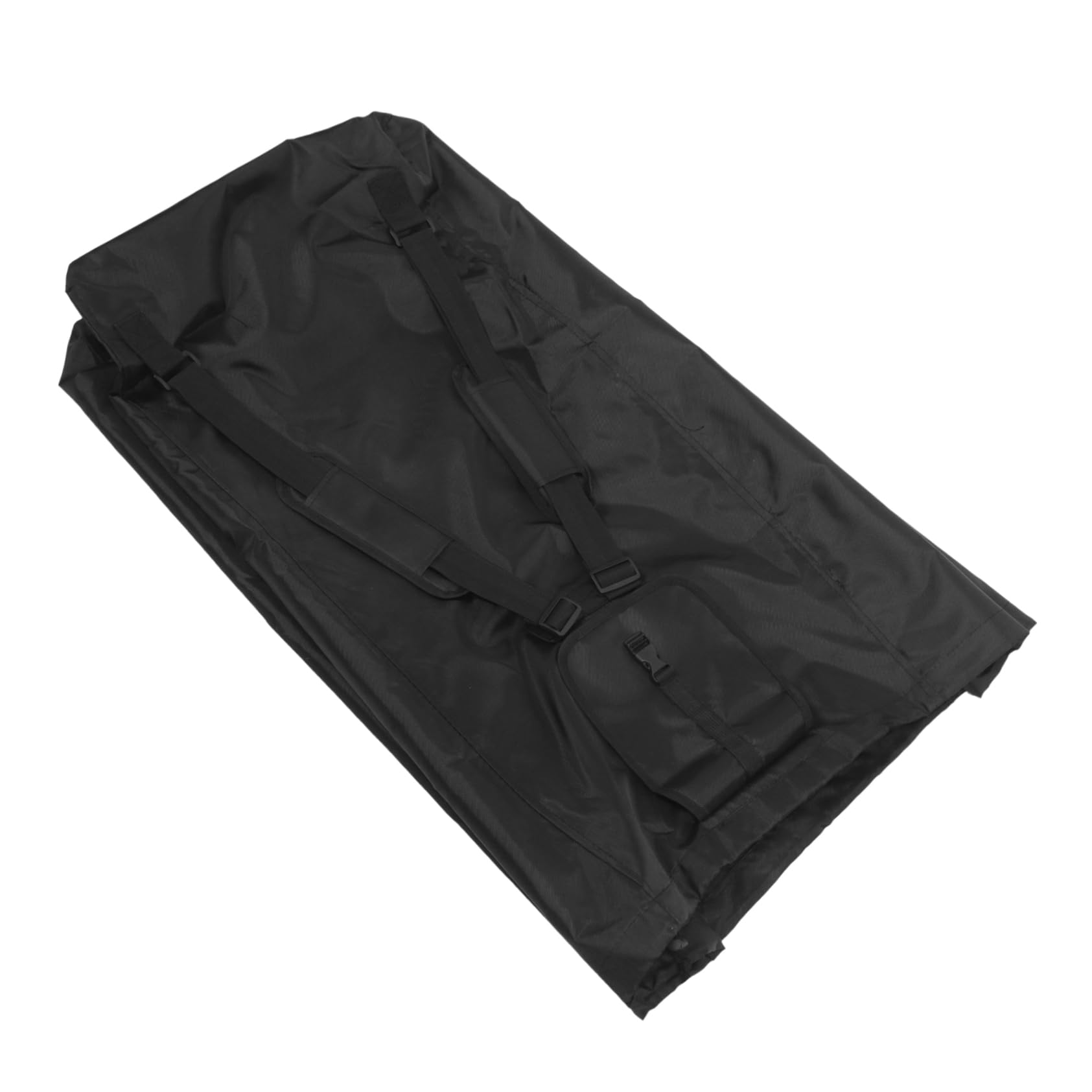 Mipcase Paquet à Dos de Rangement Poussette en Tissu Oxford Noir Grosse Capacité, Multiples Compartiments, pour Voyages en Avion et Transport Facile