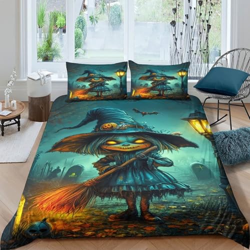 Housse de couette sorcière d'Halloween microfibre hypoallergénique ultra douce - 4