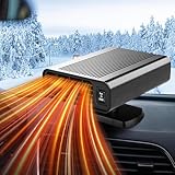 Portable Car Heater, 2026 New upgraded Car Heater for Vehicle,12V Fast Heating Windscreen Defroster Defogger, 150W Car Heater That Plugs into Cigarette Lighter and Cooling Fan for All Cars