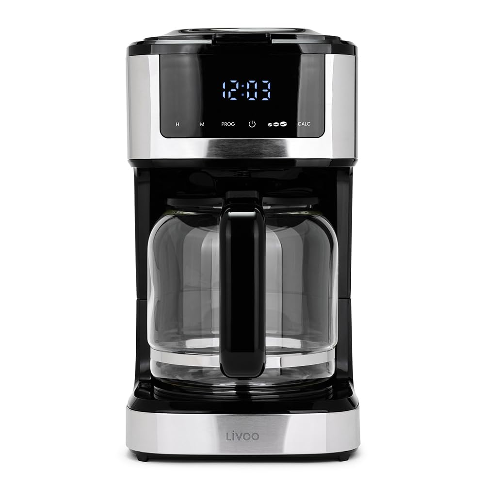 Livoo DOD208, cafetière filtre programmable, 15 tasses, 900W