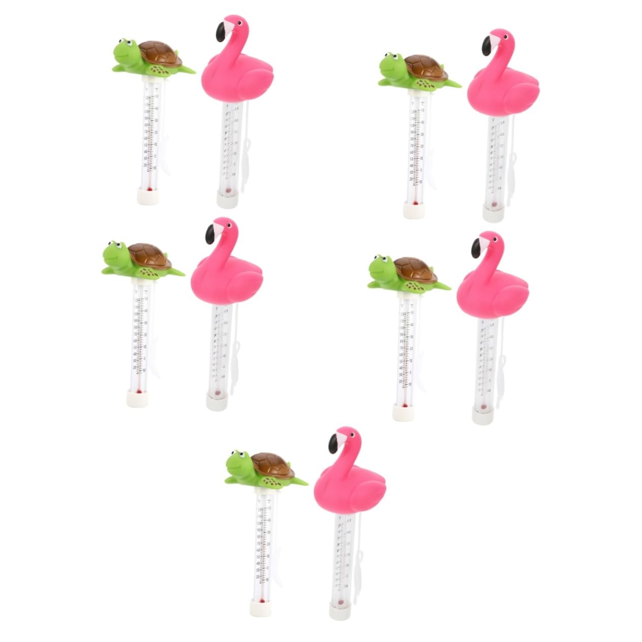 TOYANDONA 5 Set Termometro Per L'acqua in Fenicottero Piscina Galleggiante Termometro Acqua Vasca Della Piscina A a Per a Plastica 2 Pezzi*5