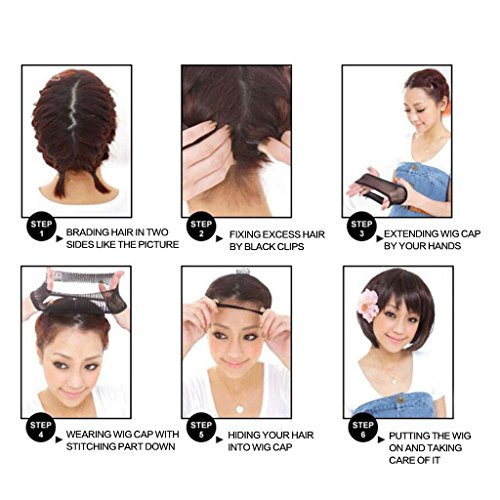 FAKEME Senhora Encaracolado Moda Marrom Profundo Ondulado Peruca em Camadas de Calor Ok Perucas Comp