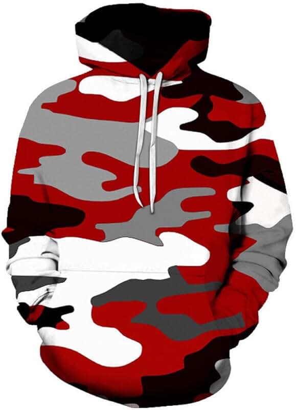 Amazon.co.uk: red camo hoodie