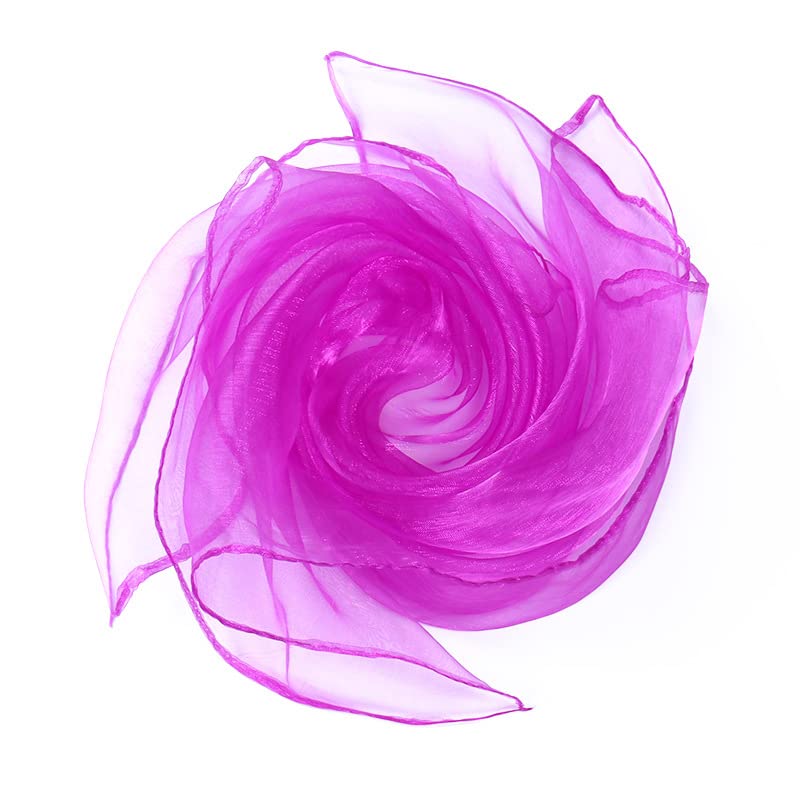 PTNKUIIY Lot de 15 foulards de danse carrés de jonglage - 60 x 60 cm - Idéal comme accessoire pour outils sensoriels, jonglage, spectacle sur scène, costume - Accessoires assortis - Rouge