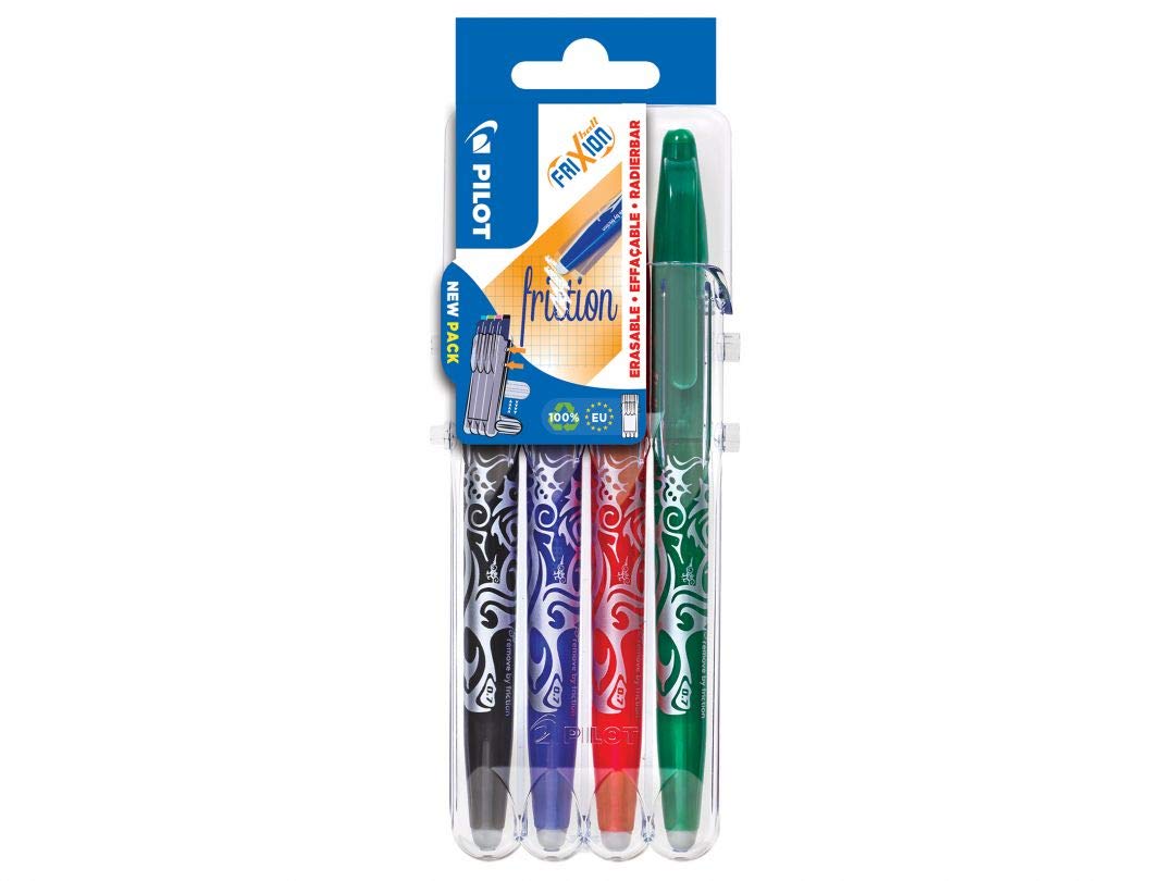 Frixion Rollerball 0.7mm Set to Go Pack of 4- Black/Blue/Red/Green Noir, Rouge, Vert, Bleu 2260SG4E