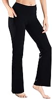 Yogipace Women's Bootcut Yoga Pants with Side Pockets - Petite/Regular/Tall Flare Leggings for Workout Lounge Yoga
