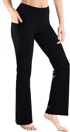 Yogipace 27"/28"/29"/30"/31"/32"/33"/35"/37" Inseam,Petite/Regular/Tall, Women's Bootcut Yoga Pants Long Workout Pants