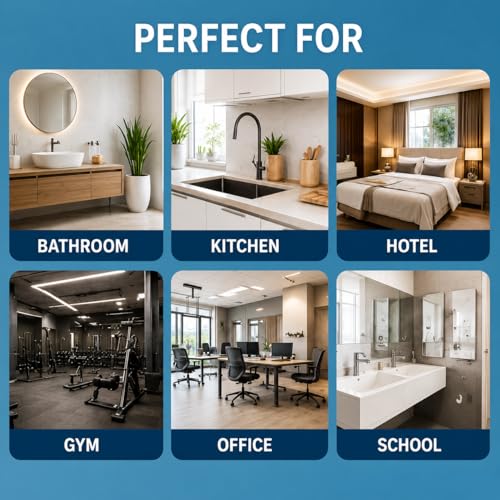 Image of b2 Wall Mounted Double Soap Dispenser, Refillable Dual Chamber Shampoo & Hand Wash Holder, Push Button Liquid Soap Dispenser for Bathroom, Hotel & Gym (Modal - 4)