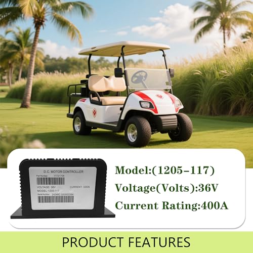 Image of 1205-117 DC Motor Controller Compatible with EZGO Golf Cart 36V 400A 0-5KΩ 1204-032 1204-004 1204-009 1205-101
