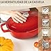 Imagen de VeoHome Cazuela de hierro fundido Rojo 6 litros Óvalo