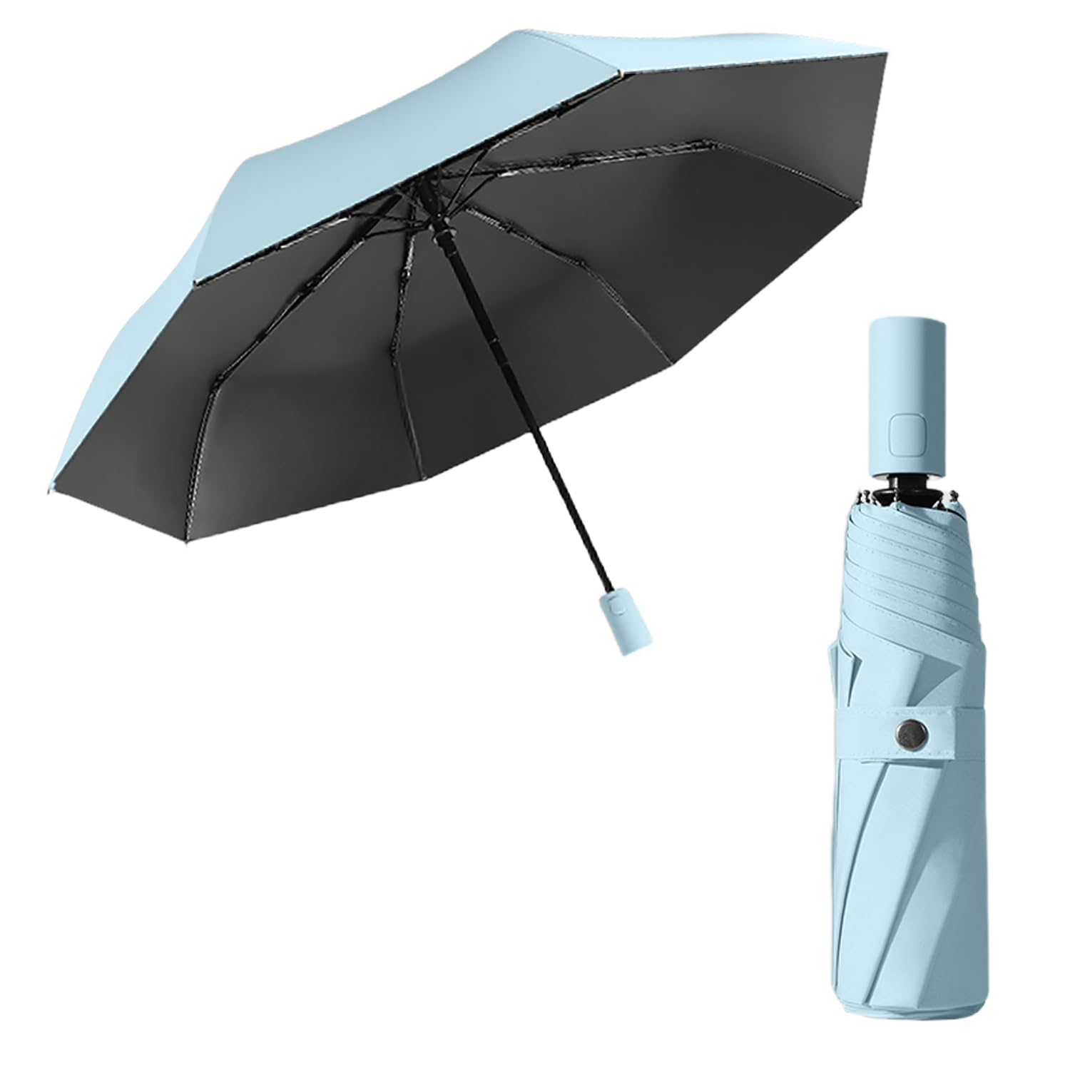 erised's bifrost Reise Faltender Regenschirm/Kleiner Sonnenschutz Für Koffer Kompakt Taschenschirm für Damen und Kinder/Automatisch auf und zu mit Drucktaste/8 Rippen Freien UV Schutz/Sonnenschutz