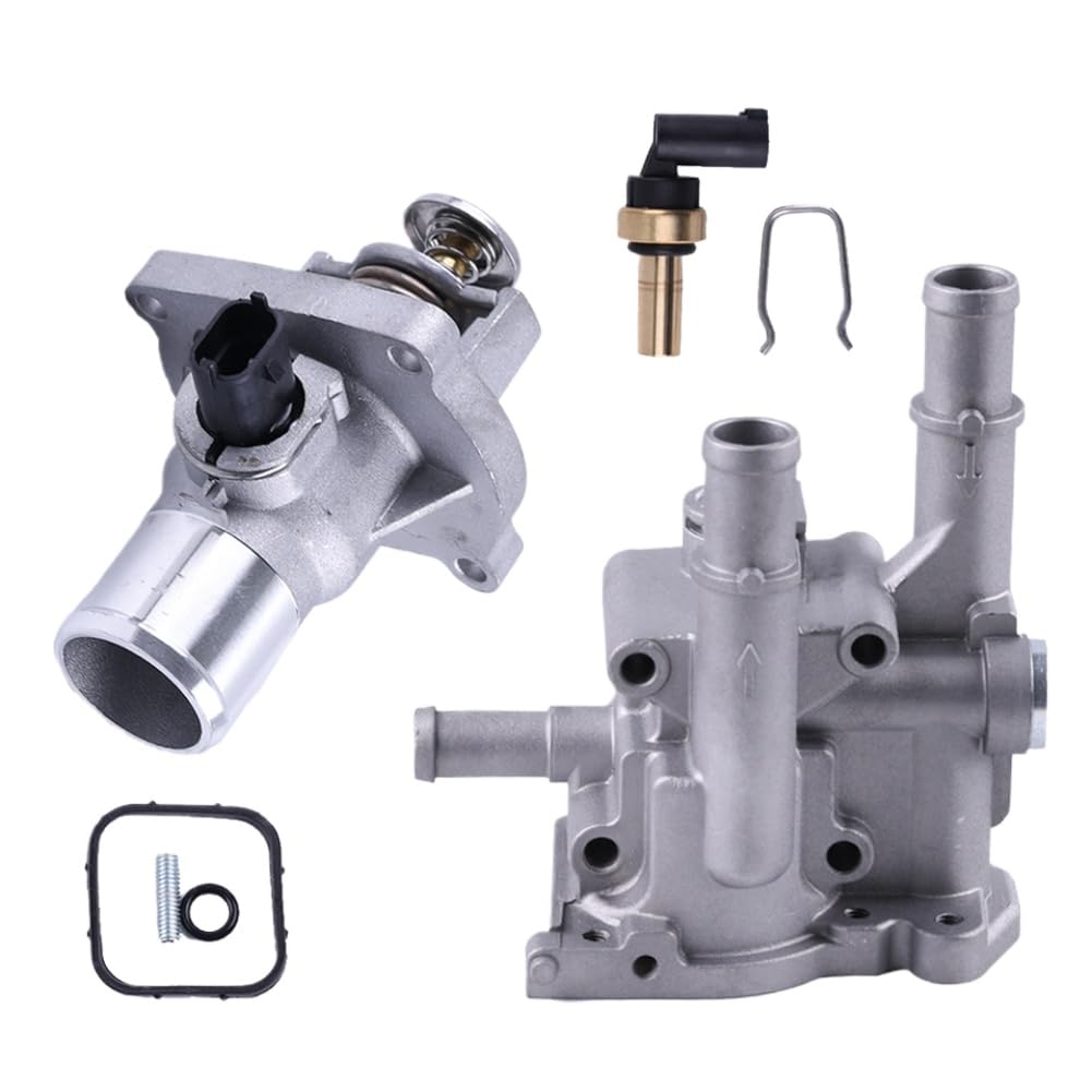 Aluminum Thermostat Housing Cover Compatible With Aveo Orlando Astra Zafira Signum Moka 96984103 96817255(combination2)