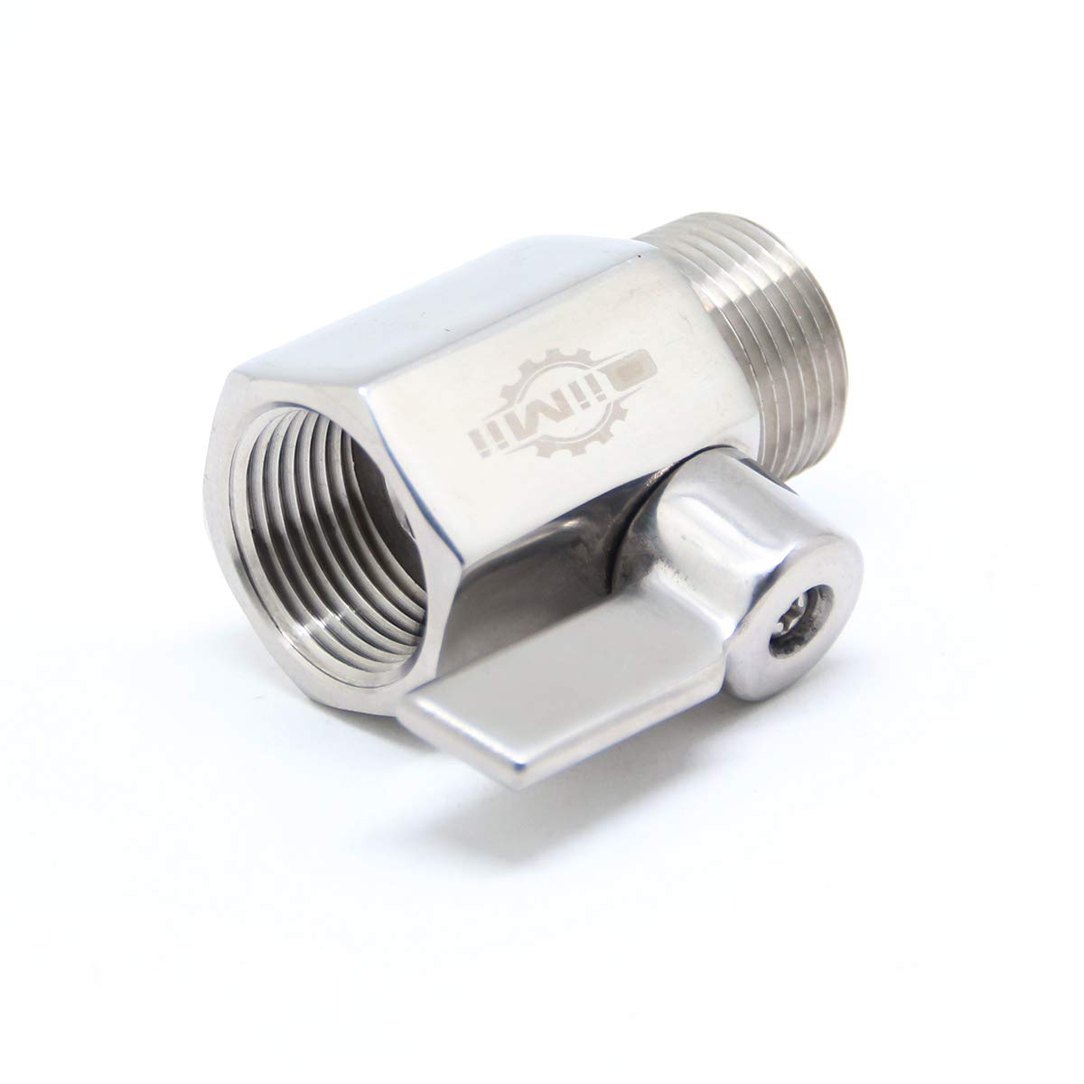 Mini válvula de bola de acero inoxidable 304 de 3/4 pulgadas NPT hembra x rosca macho SS304, 2 unidades