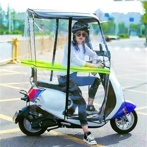 Water-Resistant Electric Bike Cover with Canopy