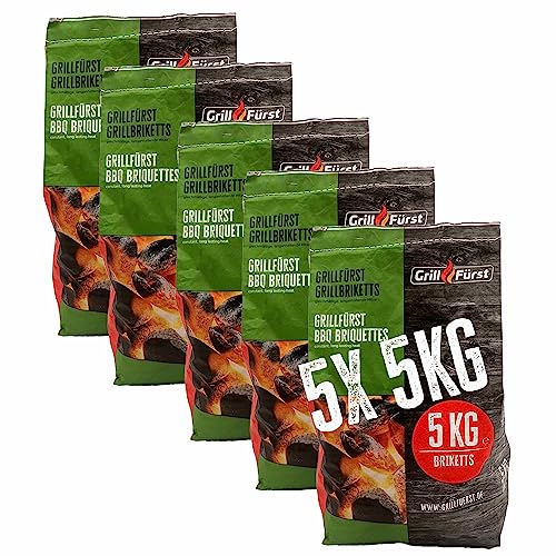 Grillfürst Grillbriketts 25 kg - nachhaltige Briketts in großer...