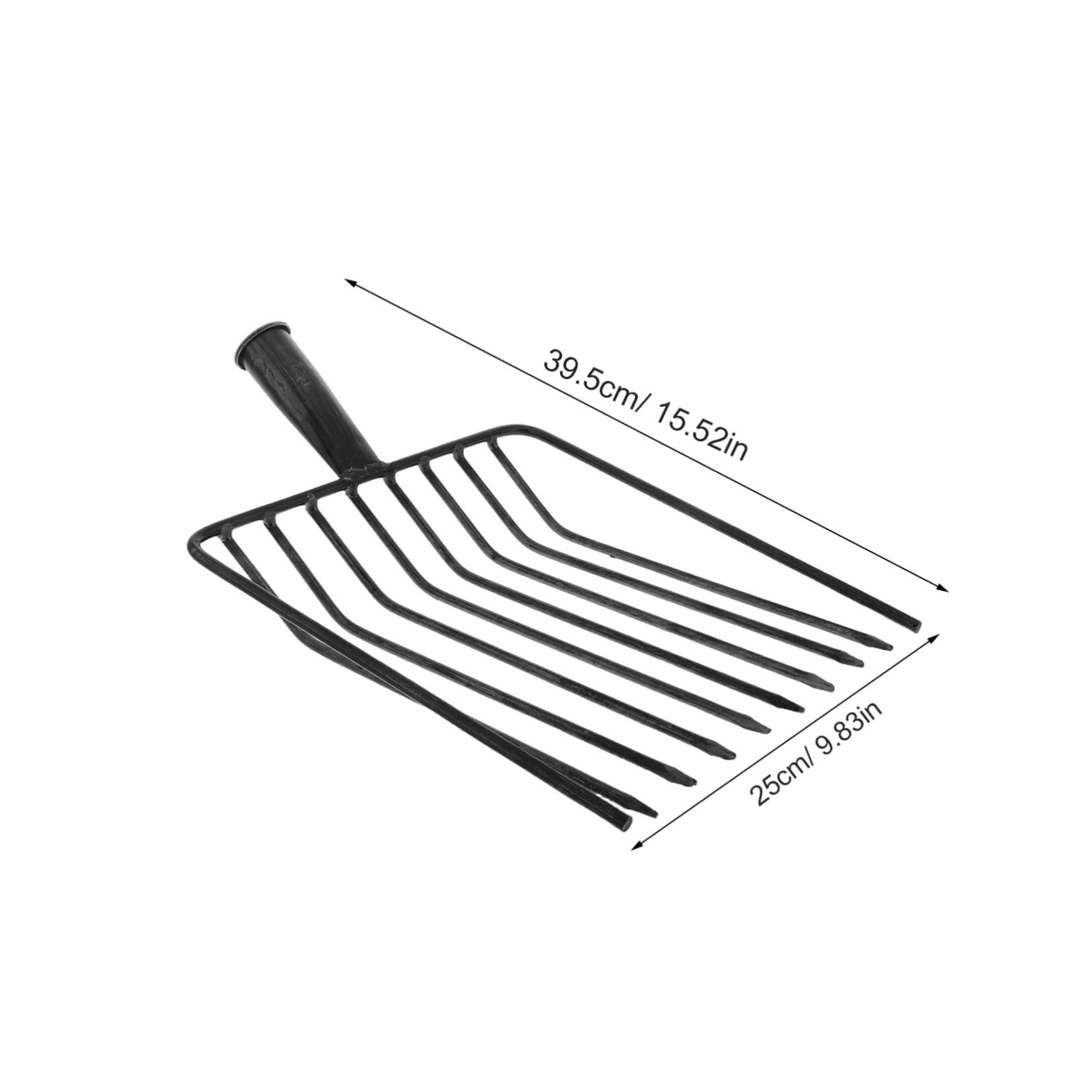 BESPORTBLE Cabezal de Horquilla de Acero 10 Dientes para Jardinería, Herramienta Manual para Aflojar Suelo y Desherbar en Jardín y Huerto, Resistente, Ligera y Fácil de Limpiar, Uso Agrícola