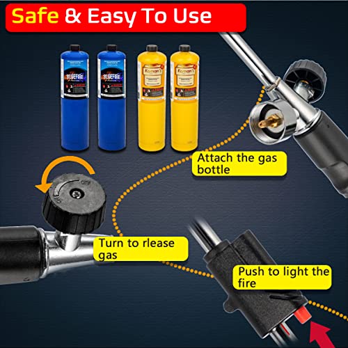 Schtumpa-Weed-Torch-Burner-Propane-Torch-Flame-Weeder-500000BTU-32Inch-Long-Electric-Ignition-Ergonomic-Anti-slip-Handle-for-Burning-Grass-Starting-Fires-and-Melting