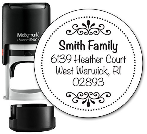 Custom Monogram Address Self Inking Stamp - Perfect Holiday Gift