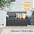 WTFGO 80 Gallon Lockable Deck Bench with Storage, Resin Stripes Outdoor Storage Box, Waterproof Outdoor Porch Bench for Cushions Garden Tools, and Pool Supplies, Black