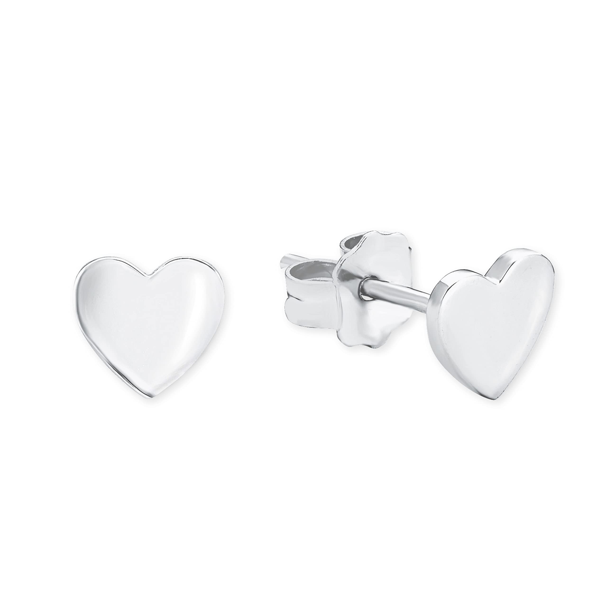 s.Oliver Stud earrings Women Ear jewelry, 6 cm, Silver, Heart, Comes in jewelry gift box, 2017228
