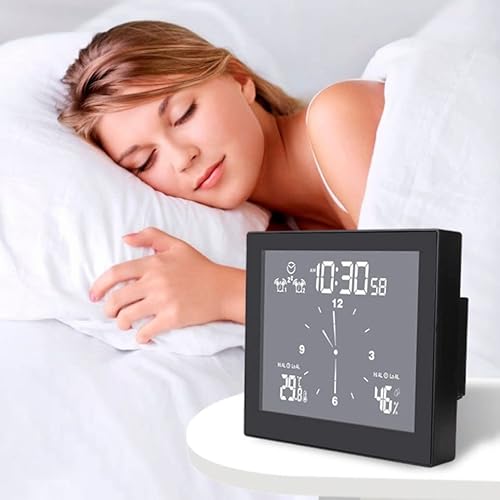 Miniatura 3 de Reloj de pared digital para baño, ducha, cocina, temporizador de pared con alarma, pantalla LCD grande, temporizador de pantalla táctil, tiempo de