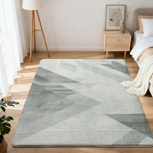 Grand tapis de salon moderne géométrique abstrait haut de gamme