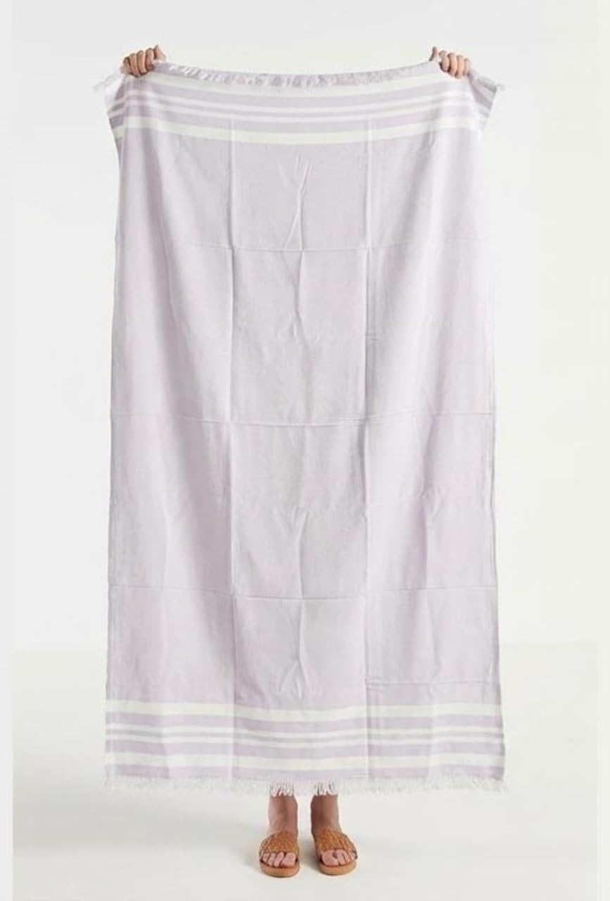 madake Bamboo Ultra Soft & Thin Turkish Towel-160x75cm|Quick Dry, Super Absorbent, Anti Bacterial|Extra Large Bath Towel for Men & Women|Ideal for Bath, Travel, Gym, Beach, Pool, & Yoga|Light Lavander 2