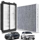 AUTOKAY Cabin and Engine Air Filter Set Fits for Hyundai Santa Fe Tucson Santa Cruz Sonata