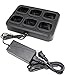 Fumei Six Way Universal Charger 6 Unit Rapid Charger Compatible with Hytera & HYT PD700 PD780 PD70X PD78X TD500 TD560 PD500 PD680 PD40X PD41X PD60X PD68X