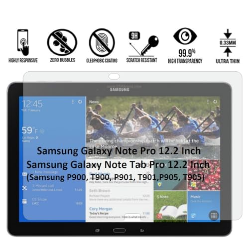 Image of Screenguard For Samsung Galaxy Note Pro /Tab Pro 12.2 (P900, T900, P901, T901, P905, T905) 12.2 Inch Tab, Fiber Tempered Glass Screen Protector, Screen Guard for Samsung Note Pro 12.2