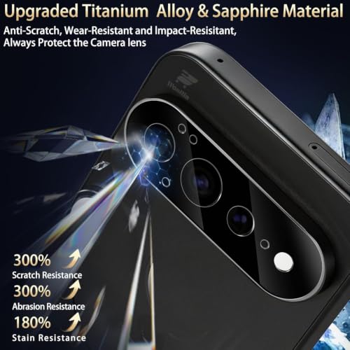 Image of WonRia Pack 1- Back Camera Glass Protector for Pixel 11 Pro XL 5G Camera Lens Protector | 9H Tempered Glass | Ultra HD | Ultra Slim - Black