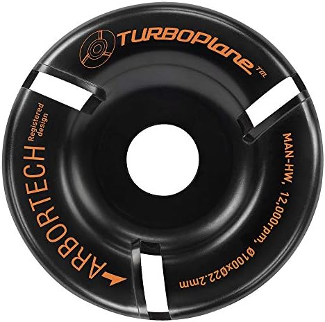 ARBORTECH Turbo Plane | Ø 100 mm Tungsten Carbide Wood Carving Disc for Angle Grinder | IND.FG.400