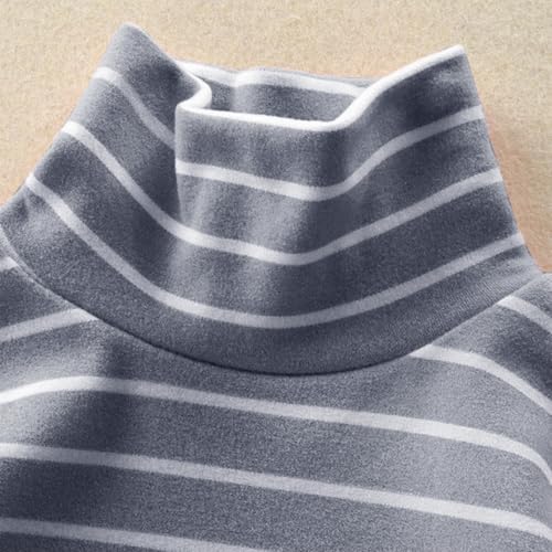 Teens Boys Girls Turtleneck Long Sleeve Sweatshirt Toddler Comfortable Striped Cotton T-Shirts Warm Fall Winter Clothes4
