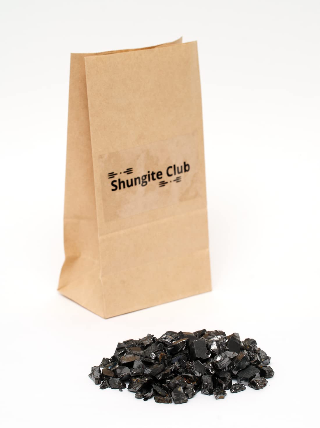 Shungite Club Elite Shungite Stone for Water Purification, Shungite Chips, Healing Crystal for Wellness (0.1 lb #0.0-0.035 Oz per Stone)