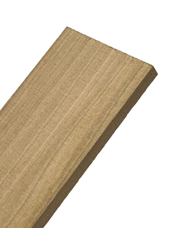 Exotic wood zone Yellow Poplar, 3/4" x 3" x 12" Pack of 4 Lumber Boards - Exotic Hardwood Plank for Woodworking, DIY Projects, Wood for Cutting Board Project - Wood Lumbers, Exotic Lumbers()