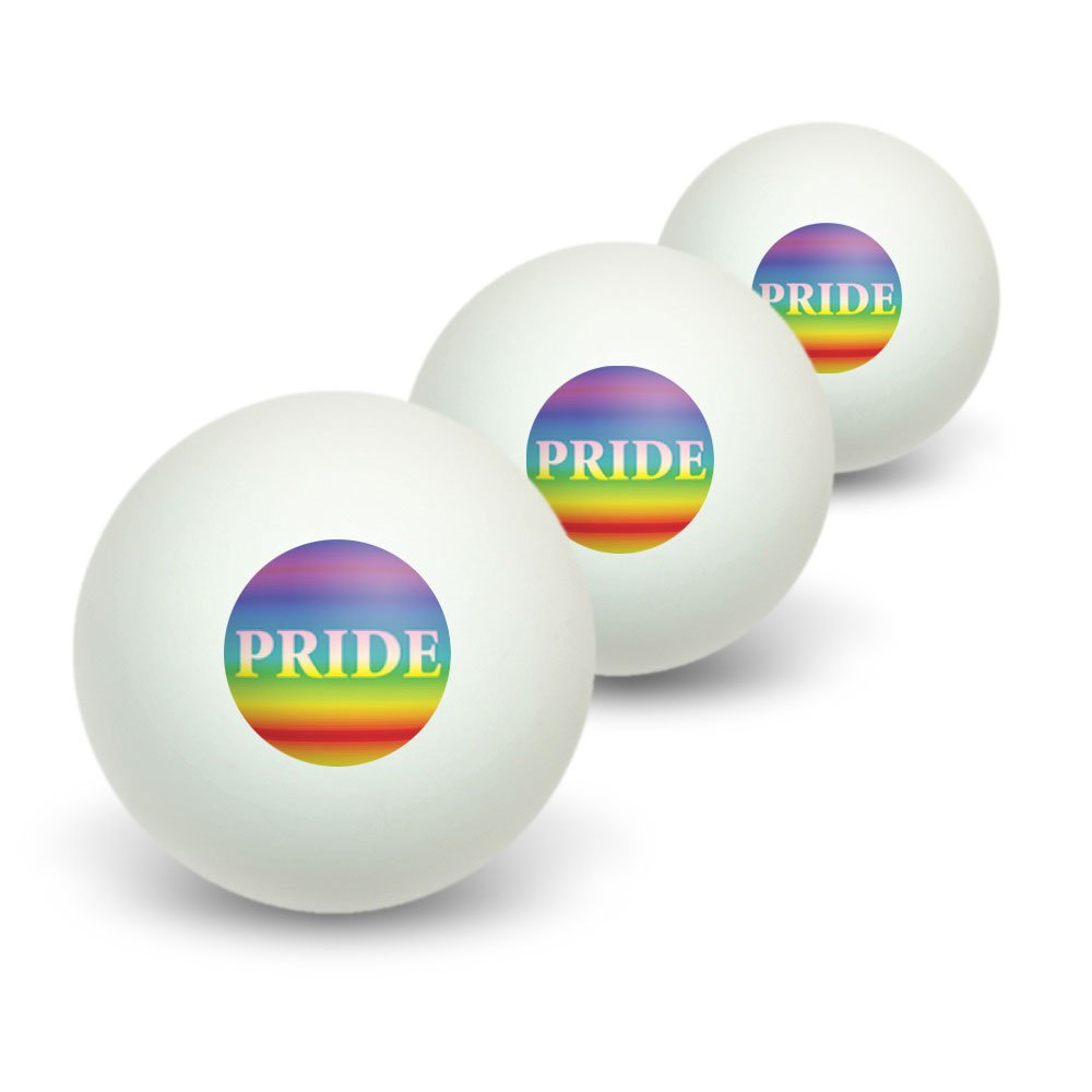 GRAPHICS & MORE Rainbow Spectrum Pride - Gay Lesbian Novelty Table Tennis Ping Pong Ball 3 Pack