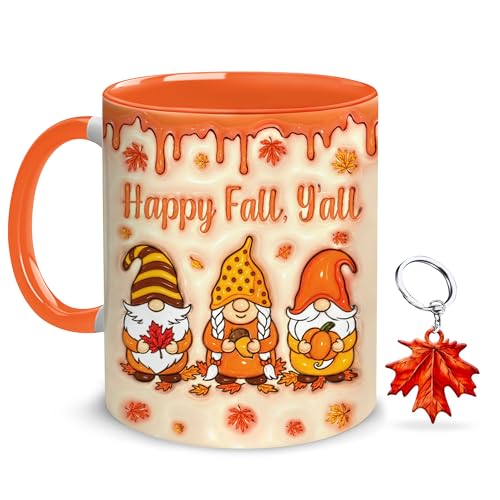 Hyturtle Fall Gnome Coffee Mug 11oz – Autumn Mug With