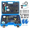 Diesel Compression Tester Kit 47pcs Petrol & Diesel Engine Compression Tester Small Engine Cylinder Leak Down Tester with Compression Gauge, Leak Detector, Gloves, for HDI/TDCi/Pumpe Duse Engine