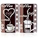 Wenko 2521492500 Universal Cover Plates Coffee Flavour - Set of 2, for All Types of cookers, Tempered Glass, 30 x 1.8-5.5 x 52 cm, Multicoloured