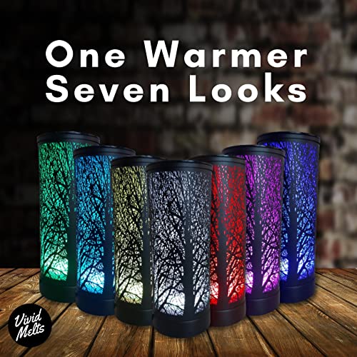Vivid Melts Decorative Metal Electric Scented Candle Wax Melter With Color Changing Led For Seven Unique Looks Fragrance Wax Warmer Burner For Wax Melt (Black) #TOP2