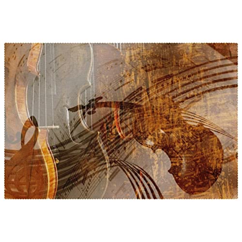 Sets de table en forme de violon vintage pour sublimer vos dîners rétro