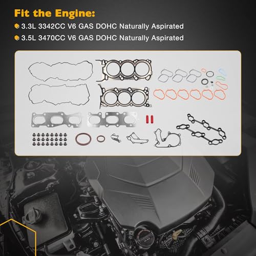 Image of 3.3 3.5 Engine Head Gasket Set, Cylinder Head Gasket Kit, Compatible with 2010-2023 Kia Sorento Cadenza Sedona Hyundai Azera Santa Fe XL, Replaces# 223113CGA0 22311-3CGA5 23113CGB0