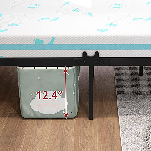 Metal Queen Canopy Bed Frame, Classic 4-Post Queen Size Metal Platform Bed Frame With Headboard And Footboard/Mattress Foundation/Under Bed Storage For Boys Girls/No Box Spring Needed(Black) #TOP4