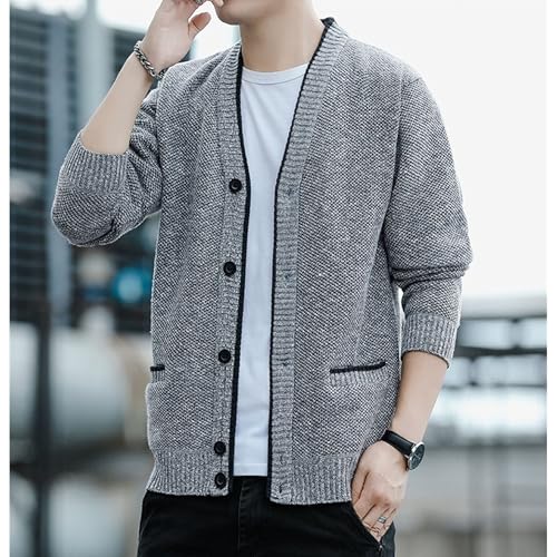 Fall Winter Cardigan Sweater for Men Long Sleeve V Neck Button Down Sweaters Slim Fit Casual Knitwear Cardigans2