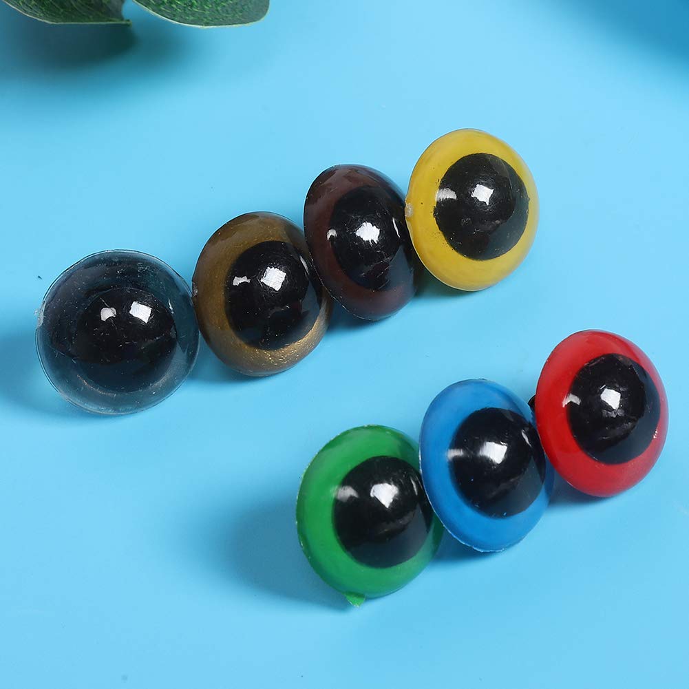 Ojos de muñeca de plástico, accesorios para ojos de muñeca, ojos de seguridad de plástico con accesorios de arandela para muñecas, animales de peluche, juguetes, marionetas (20MM)